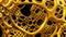 Abstract gold background, golden mesh abstract shapes