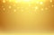 Abstract gold blurred background with bokeh and gold glitter header.