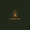 Abstract Gold Building Real Estate Logo Design Template, Upmarket Logo Concept