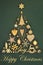 Abstract Gold Christmas Tree Decoration