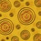 Abstract Gold Circles And Orange Background