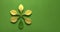 Abstract gold clover for St. Patrick\\\'s Day, Generative AI illustration