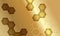 Abstract gold hexagonal luxury vector background.