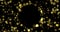 Abstract gold light bokeh effect with golden particles and shimmering light. Light blur shine or glare overlay motion for luxury p