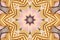 Abstract Gold Pink Symmetrical Octogonal design
