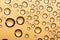 Abstract gold water drops