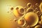 Abstract Golden Bubbles, Shiny Orbs, Wallpaper Background