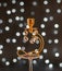 Abstract - golden candlestick with crystals and lights