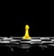 Abstract golden chessmen