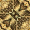 Abstract golden figured background, 3d object, 3d rendering. Seamless pattern