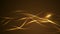 Abstract golden glowing waves video animation