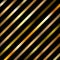 Abstract Golden Gradient Color Diagonal Striped Lines Pattern on Black Background
