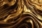 Abstract golden liquid wavy background. Metallic dynamic design. Generative AI