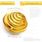 Abstract golden sphere design for your business promotional artwork