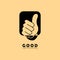 abstract good finger logo icon