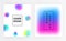 Abstract gradient blurs, liquid color covers set. Fluid shapes with bright colors background. Trendy futuristic composition design