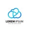 Abstract Gradient Cloud Play Media Logo Design Template Premium Vector