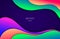 Abstract gradient colors design of fluid template style artwork. Movement style of wavy pattern background.