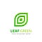 Abstract Gradient Leaf Green Logo Design Premium Vector Illustration