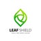 Abstract Gradient Leaf Shield Logo Design Premium Vector Illustration Icon