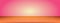 Abstract gradient of light pink background with orange table design, studio, room, web template.