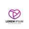 Abstract Gradient Love Play Media Company Logo Design Template Premium Vector
