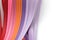 Abstract gradient rainbow color wave curl strip paper background. Template for prints, posters, cards