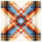 Abstract Graphic With Blue And Orange Square Pattern