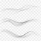 Abstract gray lines divider collection of three beautiful gradient speed swoosh waves.Vector wave flow