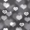 Abstract gray love heart lights bokeh valentine pattern eps10