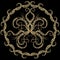 Abstract greek key meander butterfly mandala pattern. Vector ornamental creative background. Vintage patterned round greek key fr