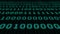 Abstract green binary code background. Futuristic cyberspace. Concept of mining cryptocurrency and bitcoin. Web