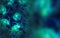 Abstract green and blue swirling fantasy background