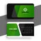 Abstract green business card design professional template