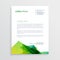 Abstract green business letterhead design