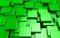 Abstract Green Cubes Concept Rendered