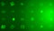 Abstract green cubes placed in rows on green background with light flare rotating into different directions. Animation