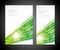 Abstract green digital technology traffic flow geometric stripes brochure design template vector