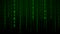 Abstract green futuristic cyberspace with stream of binary code, matrix background with digits. The concept of coding and hacker.