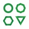 Abstract green geometric Infinite loop icon set