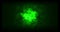 Abstract green glowing light inside cloud video footage background