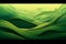 Abstract green landscape wallpaper background illustration design with hills and mountains.Generative AI.