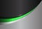 Abstract green line curve on black gray design modern futuristic background vector