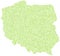 Abstract green map of Poland