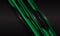 Abstract green metallic circuit line slash on black design modern futuristic technology background vector