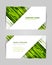 Abstract green neon blurred digital flow geometric futuristic design business card vector