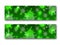 Abstract green shape corona virus banners with light