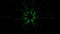 Abstract green star on space.Green stream technology.Beautiful particular magic