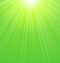 Abstract Green Sunbeam Background