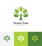 Abstract green tree logo.